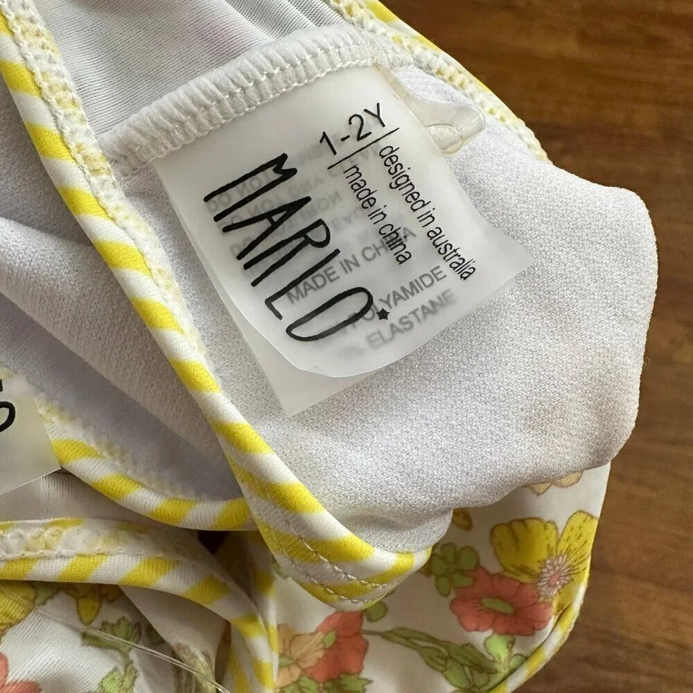 NWT Marlo Kids Capri Bikini swimsuit 1-2Y